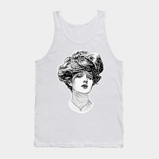 Vintage woman face and hairstyle Tank Top